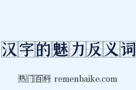 汉字的魅力反义词是什么意思的图片